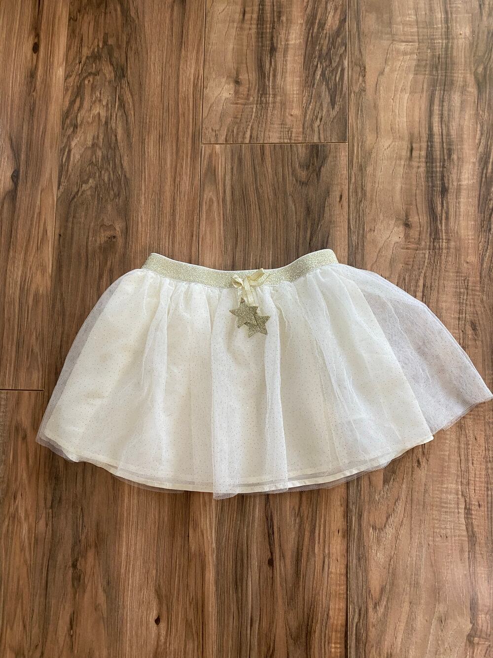 Cynthia Rowley girls skirt gold sparkle Christmas beige size 5-6 girls medium